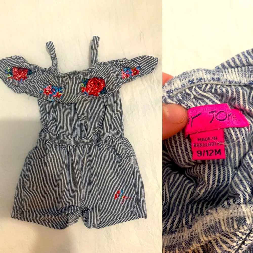 Betsy Johnson embroidered baby Romper - Picture 1 of 1